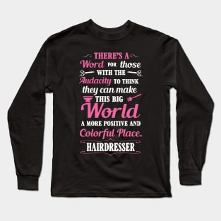 Big colorful world with hairdresser (white) Long Sleeve T-Shirt